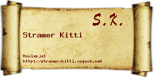 Stramer Kitti névjegykártya